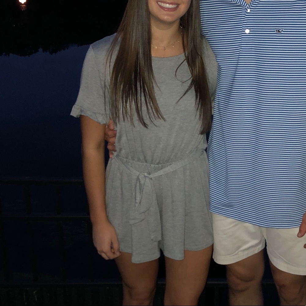 Impeccable Pig Grey Tie Romper